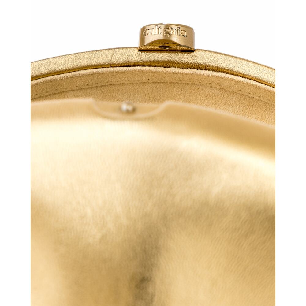 Cult Gaia Caldera Clutch Brass Metallic Leather Sculptural Minaudière Bag $598 - Picture 10 of 16